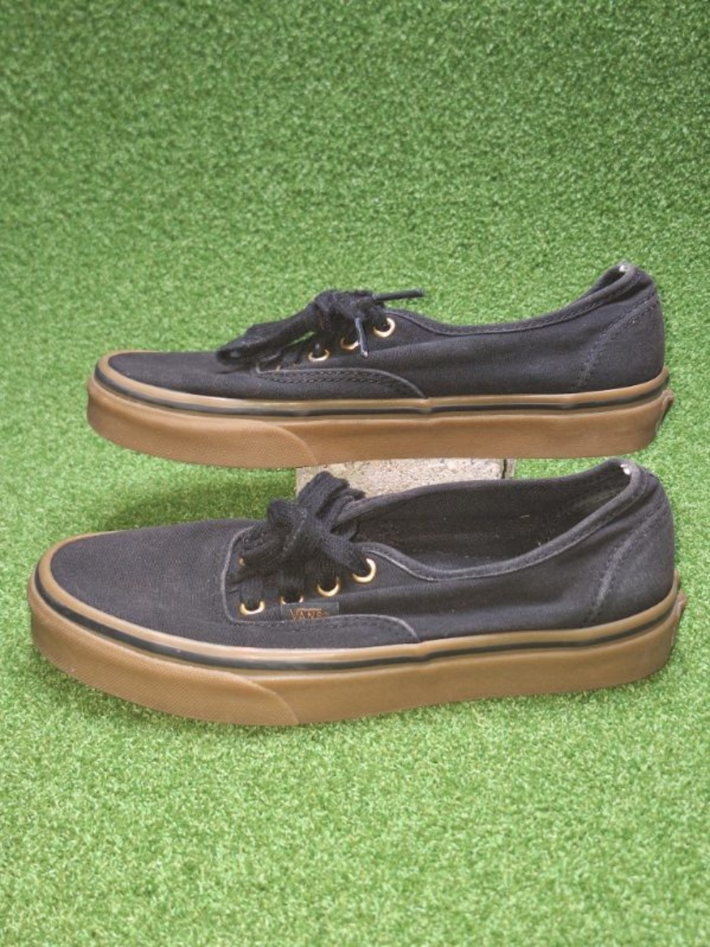 Vans Authentic Black Canvas Sneakers | Gum Sole | Y2K Skate Streetwear